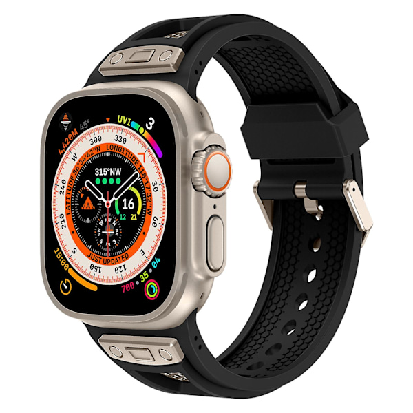 TPU-rem til Apple Watch Ultra 2 Ultra 49mm / Series 9 8 7 45mm / 6 5 4 SE (2022) SE (2023) SE 44mm / 3 2 1 42mm Black Titanium