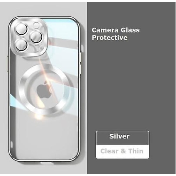 Ny version 2.0 Ren lins för case med kameraskydd For iPhone 13 Pro Silver