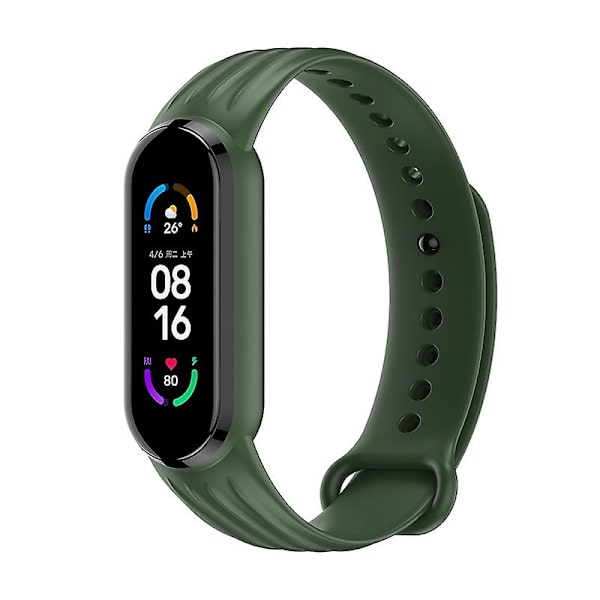 Silikone urrem til Xiaomi Mi Band 6/5 Dark Green