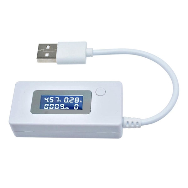 DC 4-30V LCD USB-detektor Voltmeter Ammeter Mobil strömladdare Kapacitet testare Meter Spänning Ström Meter B
