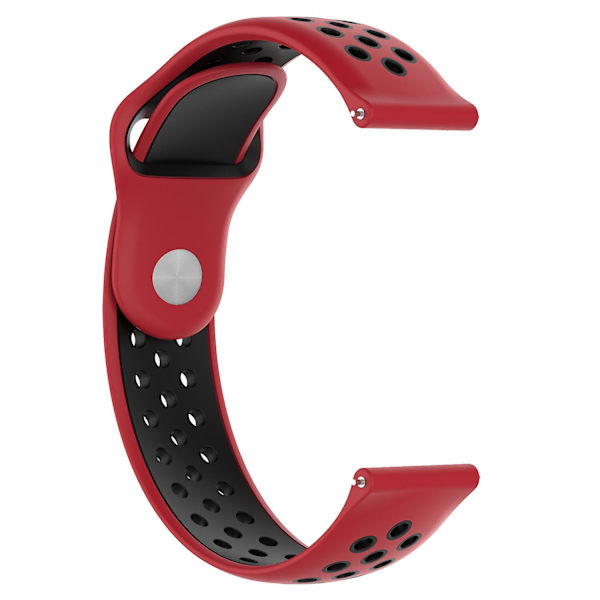 KLB-SSGJ-004 Samsung Gear Sport / Samsung Gear S2 Classic -silikoniranneke 20 mm:n soljella Red  Black