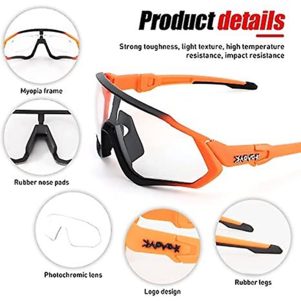 Pyöräilylasit Miesten Photochromic Aurinkolasit Naiset Mtb Maastopyörä Polkupyörä color 8