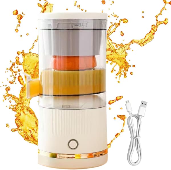 Juicepress 600 ml med automatisk separering, 7,4 V (vit)