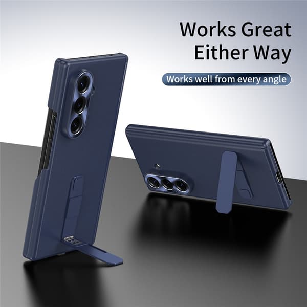 Etui til Samsung Galaxy Z Fold 7, sammenleggbart deksel med støtte Blue