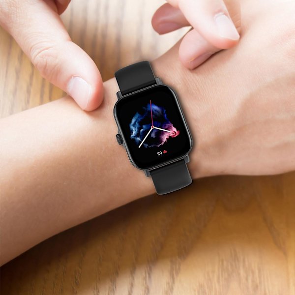 Sport Band Armband för AmazfitBip3 Silica Strap Bälte för Smart Watch Soft Brac Red M