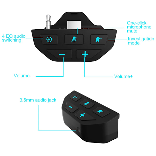 Adapter - Stereo Headset Adapter For Xbox One/X/S Controller (Svart)