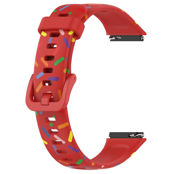 For Huawei Band 7 Spotted Wrist Band Replacement Silicone Watch Strap Red, Red C Huawei Band 7