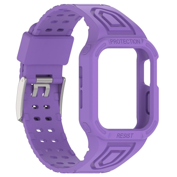 TPE-klockarmband för Apple Watch Ultra 49 mm integrerat klockarmband med fodral Purple, Purple I Apple Watch Ultra 49mm