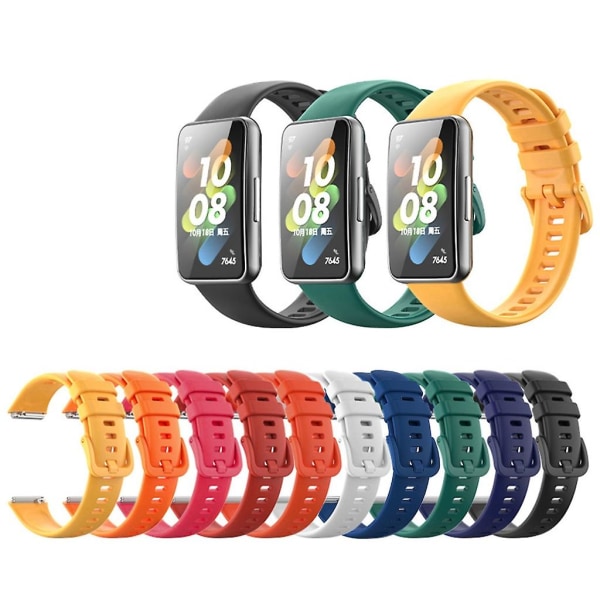 Sportbandsarmband för HuaweiBand 7 Silikonremsbälte för Smart Watch -armband China red