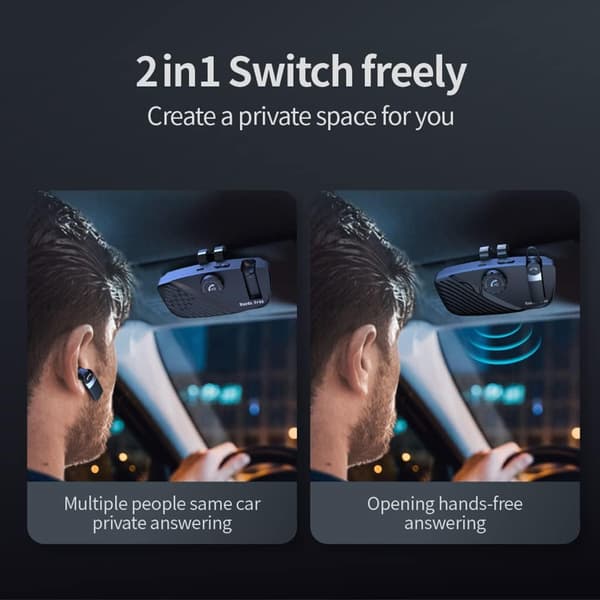 Bilhögtalartelefon, solskydd Bluetooth 4.2 Hands Free Audio Kit B
