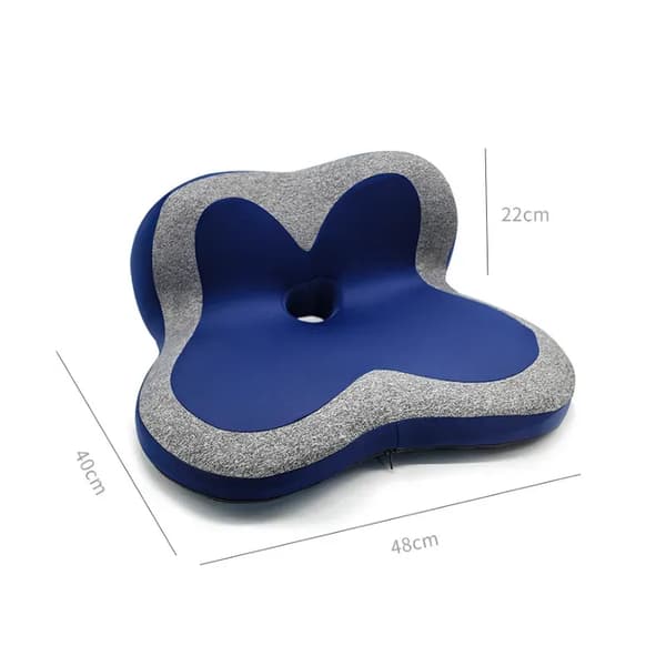 Memory foam-kudde, ortopedisk ischiasnerv och svanskota (mörkgrå)
