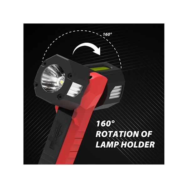 1000 Lumens Genopladelig LED Lommelygte Arbejdslampe 180 Graders Roterbar Lommelygte Med Magnetisk Base Vandtæt LED Lommelygte