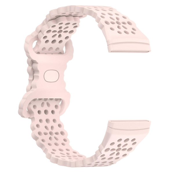 Silikonarmband för Fitbit Versa 4 / 3 / Sense 1 / 2 Sand Pink