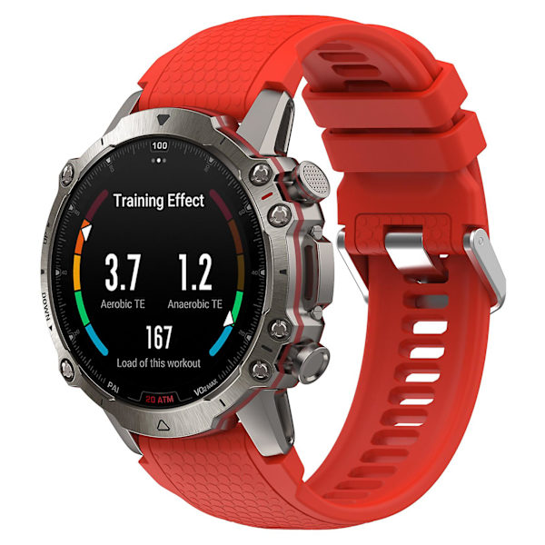Silikoneurrem til Garmin MARQ/Approach S62/S60, udskiftningsurrem med honeycomb-tekstur Red
