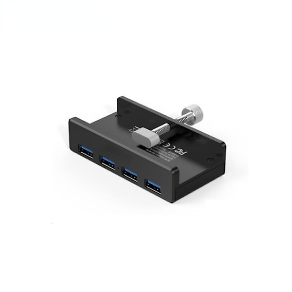 Aluminiumlegering Usb3.0 Splitter Dator Notebook Konverteringsspänne Black