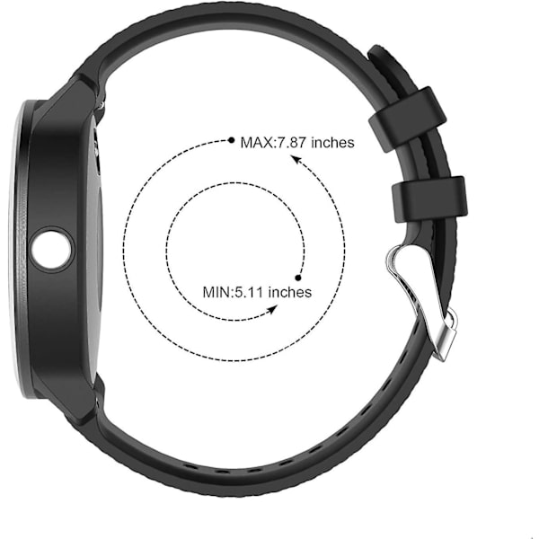 Vivoactive 3 watch , 20 mm silikonirannekkeet Garmin Vivoactive 3:lle/forerunner 645 Music-7pack Black