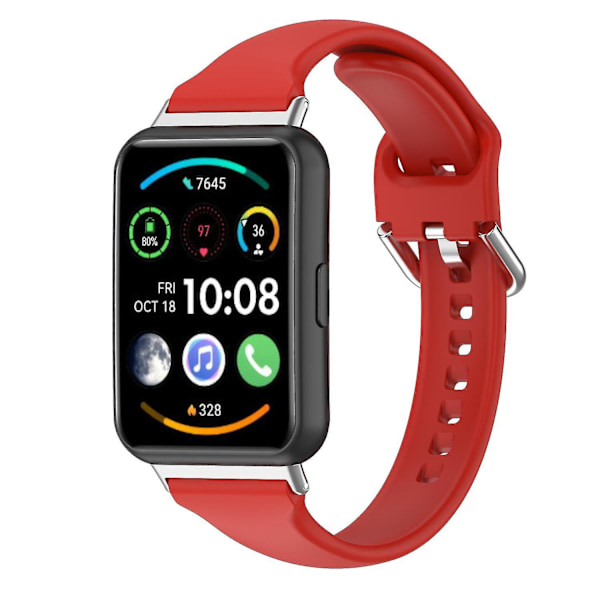 Til Huawei Watch Fit 2 Silikone Urrem Hurtigudløsning Sport Rem Udskiftning Armbånd Red, Red G Huawei Watch Fit 2