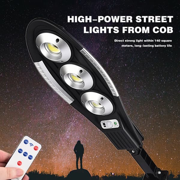 Utomhus solcellsdriven strålkastarlampa med rörelsesensor, 156 COB 156 COB