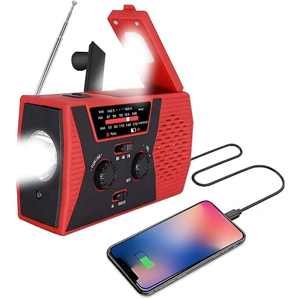 Wind Up Solar Radio Kannettava Am/fm & Noaa Radio Outdoor Solar Emergency Hand Crank Radio