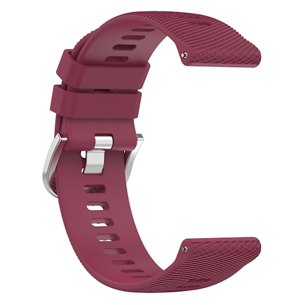 Silikonarmband för Garmin VivoMove Trend / Venu Sq 2, 20 mm, med korsränder Wine Red