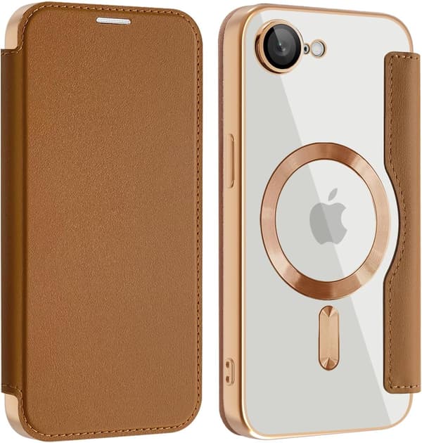 Etui til iPhone 16E / SE4 2025 kompatibel med Magsafe (brun)