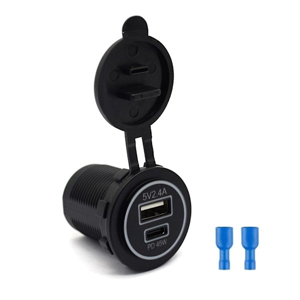 Fast Car Charger For Mobile Phone Tablet Dual-port Usb Charger For Motorcycles