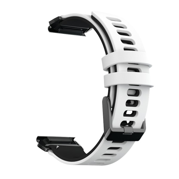 For Garmin Fenix 6X Silikonurrem White Black