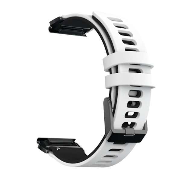 Til Garmin Fenix 6X silikoneurrem White Black