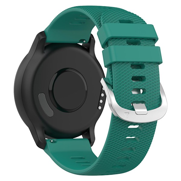 Til Garmin VivoMove Trend / Venu Sq 2 Silikonurrem 20mm Krydsstribet Rem til Urrem Dark Green