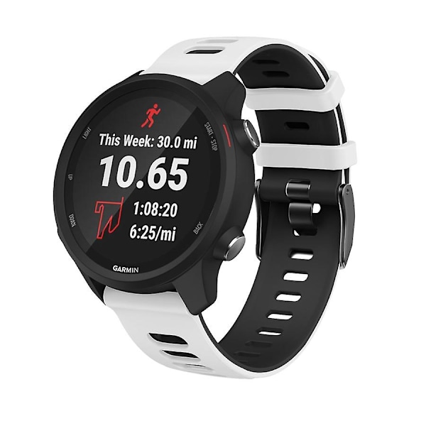 Ranneke 20mm Garmin Vivoactive 3 / Venu -kellolle White Black