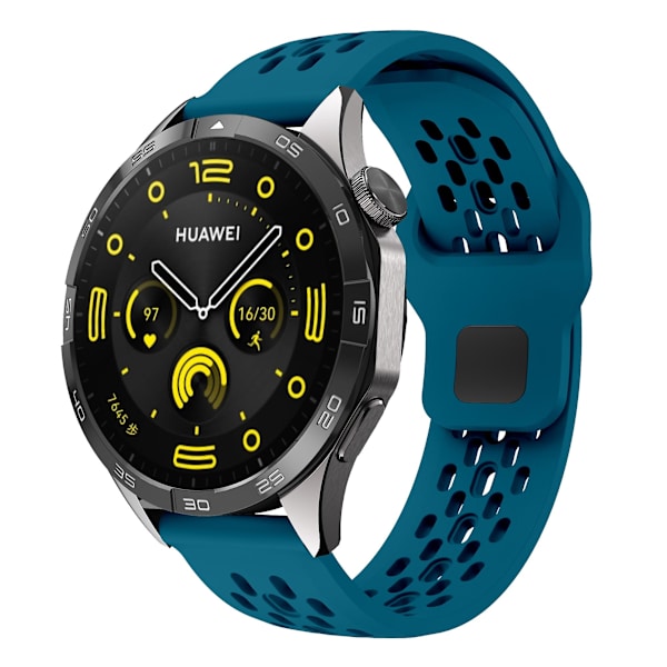 För Garmin vivoactive 5 / Venu 2 Plus Silikonklockarmband 20mm Hålig Justerbar Rem Cyan