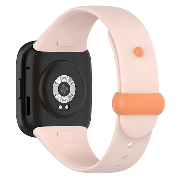 Klockarmband för Xiaomi Redmi Watch 3 Mjukt silikonarmband med knappspänne Light Pink Orange E Xiaomi Redmi Watch 3