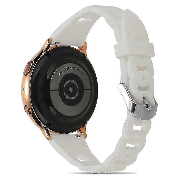 Til Garmin Venu 2 Plus/Samsung Galaxy Watch4 Watch Band 20mm Circle Design Udskiftningsrem White, White A Samsung Galaxy Watch A