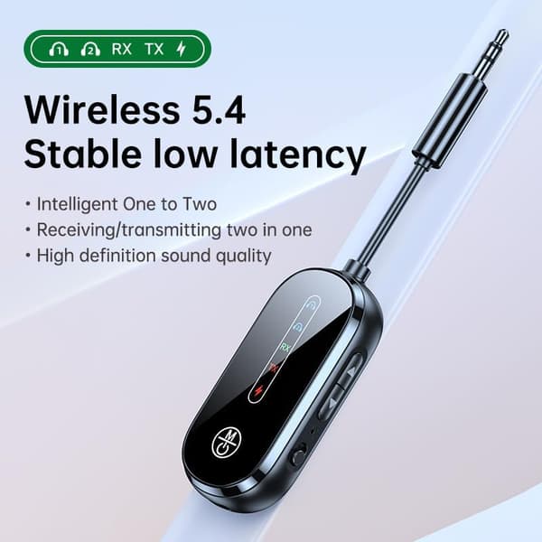 Bluetooth-mottaker med 3,5 mm Aux-lydkontakt, C83Pro med adapterplugg