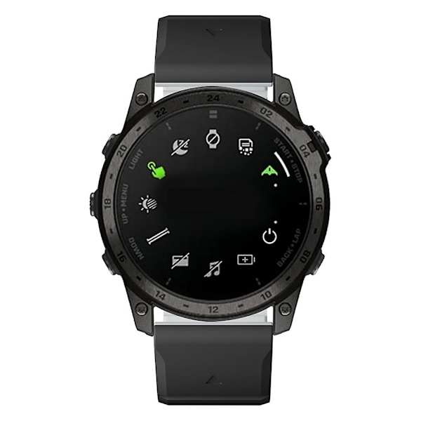 Til Garmin Fenix 5 / 5X / 6X / 7X Urrem 22mm Dual Color Silikone Smart Watch Rem Black  Grey