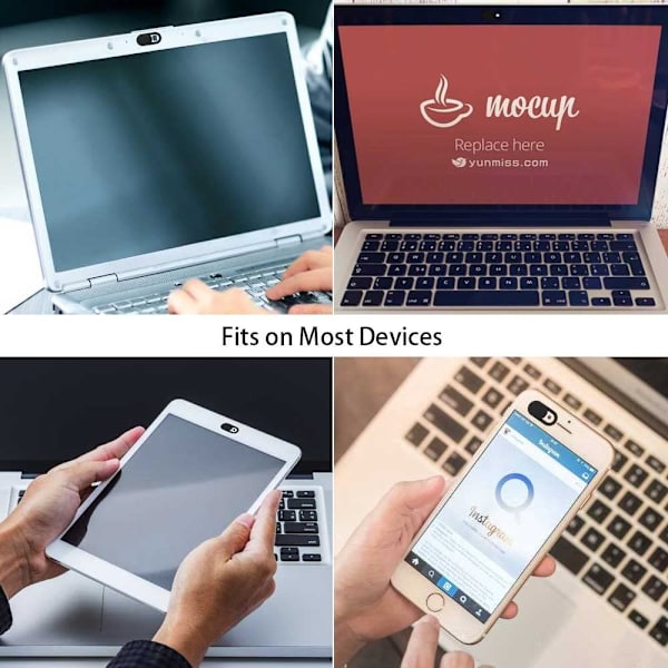 Webcam cover til computer MacBook Pro iMac iPhone Mobiltelefon PC Tablet Notebook - 6 STK