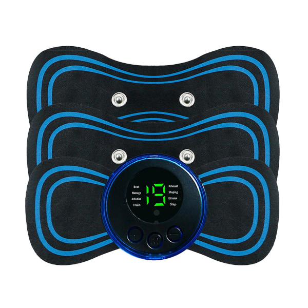 Mini bärbar elektrisk massagelapp för nacke axel cervikal massage lappar självhäftande lägre impedans ersättning nackmassage dynor 3Pc Patch without remote control