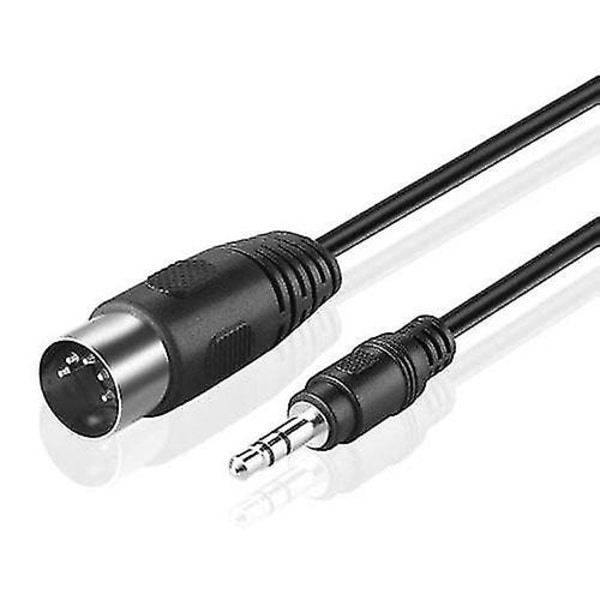 3,5 mm Stereo Jack To Din 5 Pin Midi Plug Audio Adapter Kabel, Kabellengde: 1,5m
