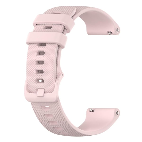 For Xiaomi Haylou Solar LS01/ID205/Willful SW021 Universal Grid Texture Replacement Rose Pink E Other Smartwatch Model