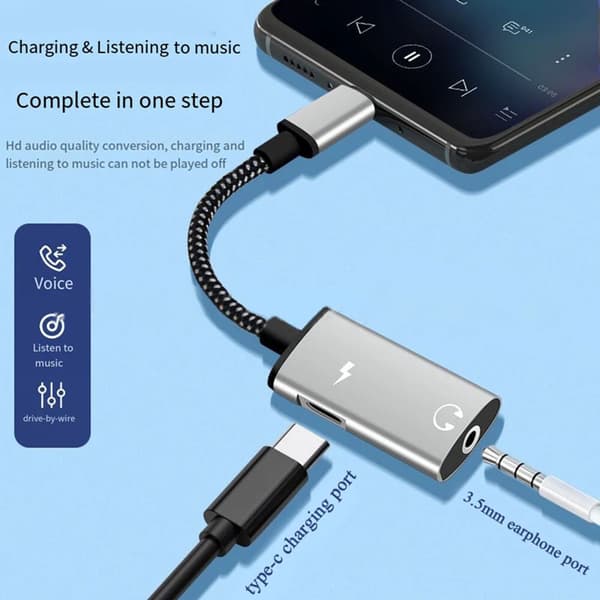 Adapter USB-C hann OTG A hunn datakontakt, kabel Type C til USB (svart) Black