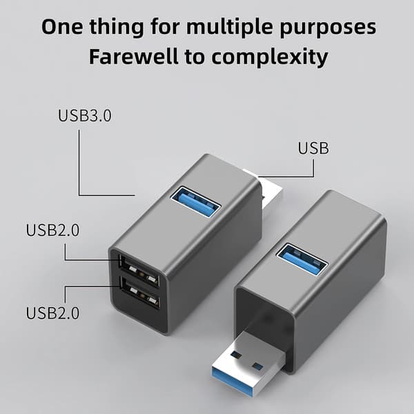Sovitin - USB-keskitin moniporttinen, 3-porttinen (2 kpl)