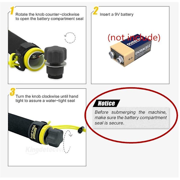 PI-iking 750 metaldetektor 30M undervands metaldetektor Pinpointer Pulse Induction Technology (PI)