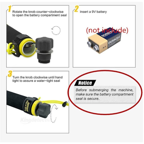 PI-iking 750 metalldetektor 30M undervanns metalldetektor Pinpointer Pulse Induction Technology (PI)