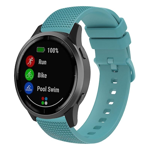 Rutete mønster 22mm stropper silikon klokkebånd for Samsung Gear S3 / Huami Amazfit Pace Green