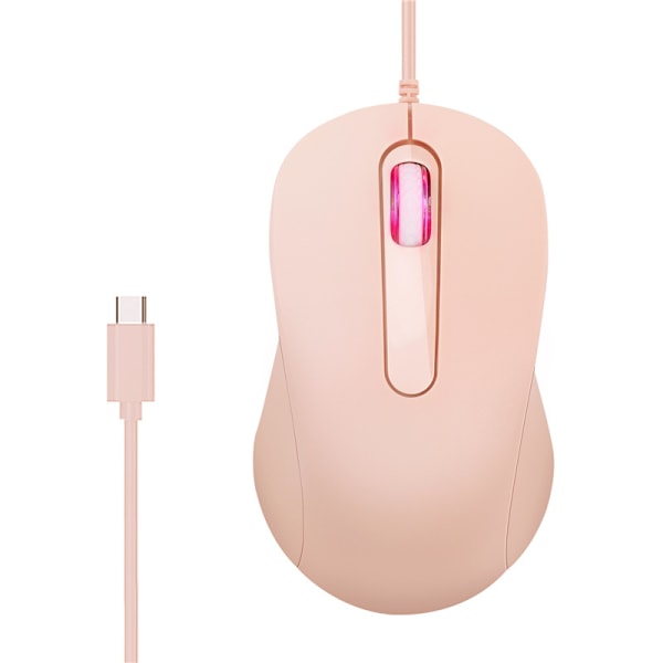 Type C Kablet Optisk Gaming Mus (Pink)