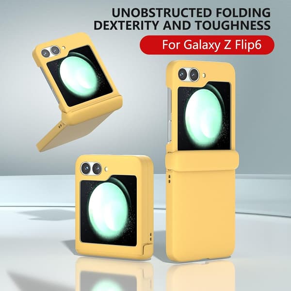 Etui til Samsung Galaxy Z Flip 6, hengselbeskyttelse Yellow