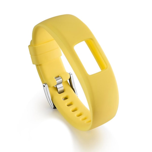 Til Garmin Vivofit 4 Gloss & Color Integreret Silikonurrem (Hvid) Til Garmin Vivofit 4 Yellow