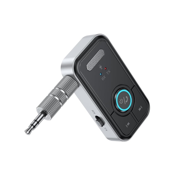 Bluetooth 5.3 Adapter 3.5mm Jack Aux Dongle, 2-i-1 Bluetooth Sändare Mottagare för Bil Ljud/Hemstereo/Hörlurar