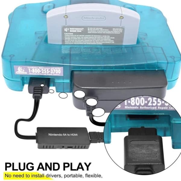 Sovitin - N64-HDMI-muunnin N64/Gamecube/Snes-konsoleille