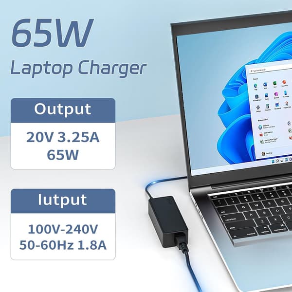 Lader 65W 20V 3.25A for Lenovo Yoga 11e Thinkpad T460 T470